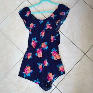 Honey Belle: Floral Multi-Colored Romper